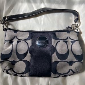 Coach F17439 Signature Stripe Demi Bag.  EUC